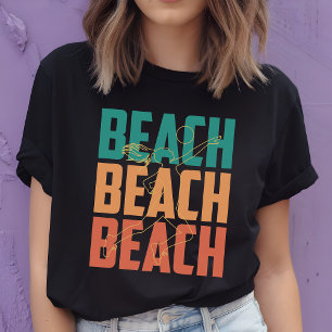 Retro-Strand-Volleyball-Shirt für Frauen und Sport T-Shirt