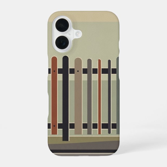 Retro-Straßen-Zaun iPhone 16 Hülle (Rückseite)