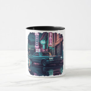 Retro-Straßenszene-Kunst 1940er Jahre Klassiker Au Tasse
