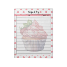 Retro Strawberry Leckereien Rezept Notizblock