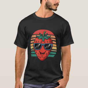 Retro Strawberry Neuartiger Spaß für Männer Frauen T-Shirt