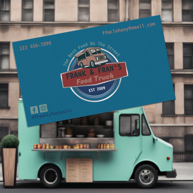 Retro Street Food LKW Visitenkarte (Von Creator hochgeladen)