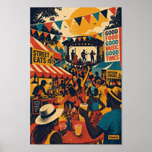Retro Street Music Festival Szene Poster