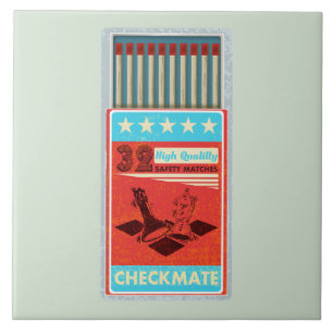 Retro-Streichholzschachtel Pop-Art Fliese