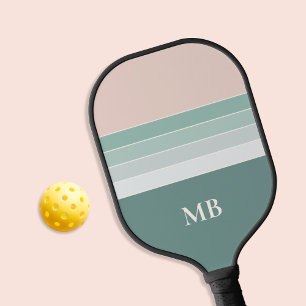 Retro-Streifen benutzerdefiniertes Monogramm Pickleball Schläger