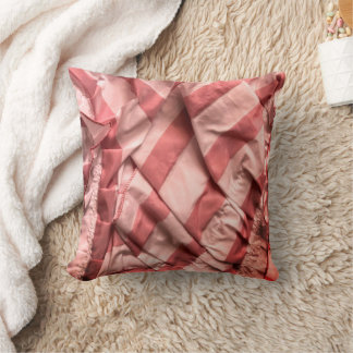 Retro-Streifen Boho Staubrose Rosé 3D-Look Kissen