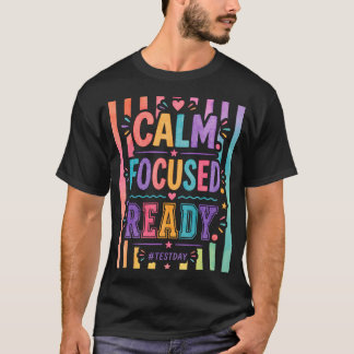 Retro-Streifen Du Schaffst Das Testtag-Überprüfung T-Shirt