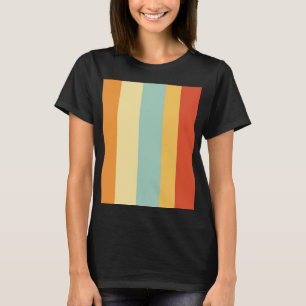 Retro-Streifen-Farbmuster T-Shirt