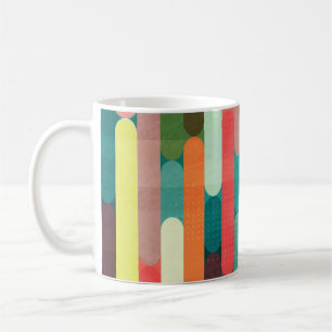 Retro Streifen: Grunge nahtlos Muster. Kaffeetasse