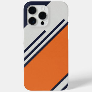 Retro Streifen in blauem Orange Case-Mate iPhone Hülle