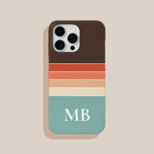 Retro-Streifen mit individuellem Monogramm Case-Mate iPhone Hülle