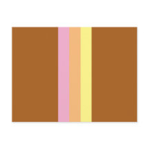 Retro Streifen Postkarte (Orange Multi)