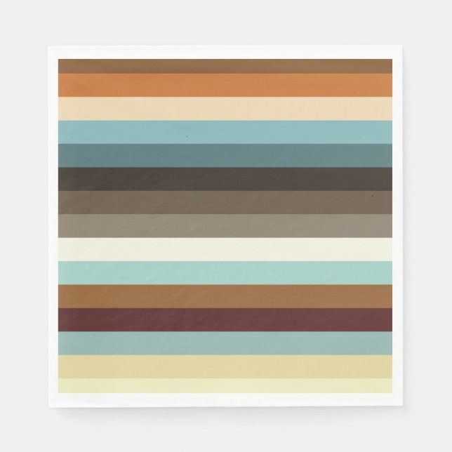 Retro-Streifen Serviette (Vorderseite)