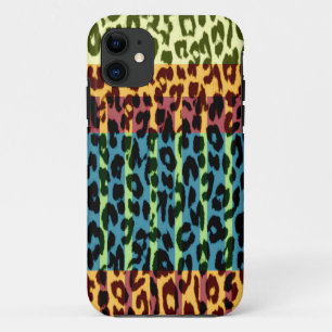 Retro Streifen tierische Pelzhaut aus Leopard iPhone 11 Hülle