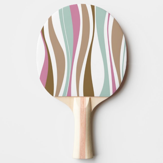Retro Streifen Tischtennis Schläger (Vorderseite)