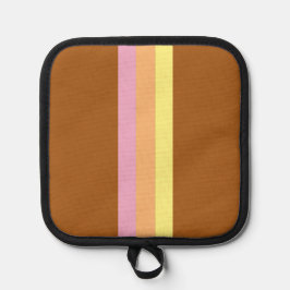 Retro Streifen Töpfchen (Orange Multi) Topflappen