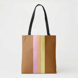 Retro Streifen Tote Beutel (Orange Multi) Tasche