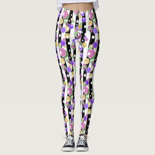 Retro-, Streifen- und Polka-Punkte, Streifen, Polk Leggings