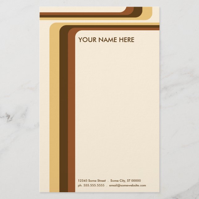 Retro Streifen: v.2: Briefpapier (Vorderseite)