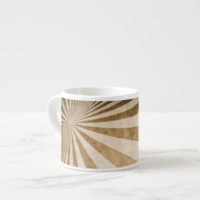 Retro Streifenmusterhintergrund Espressotasse (Vorderseite Links)