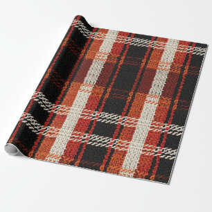 Retro Strick Patchwork - Gemütlicher Herbstboho Vi Geschenkpapier