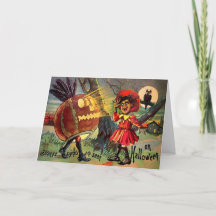 Retro Strights Halloween Carte de vacances