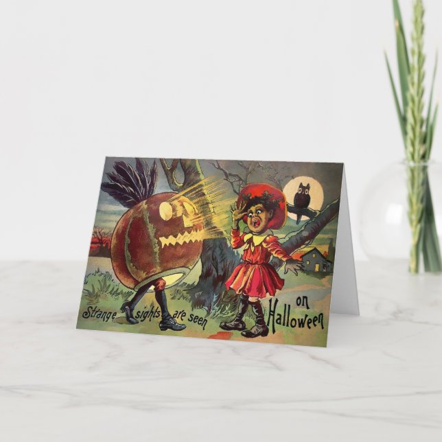 Retro Strights Halloween Carte de vacances (Devant)