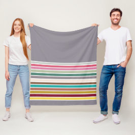 Retro Strip Muster Fleece Blanket