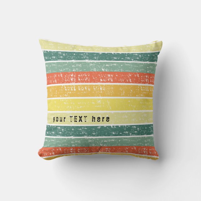 Retro Stripe individuell gestaltete Kissen für die (Vorderseite)