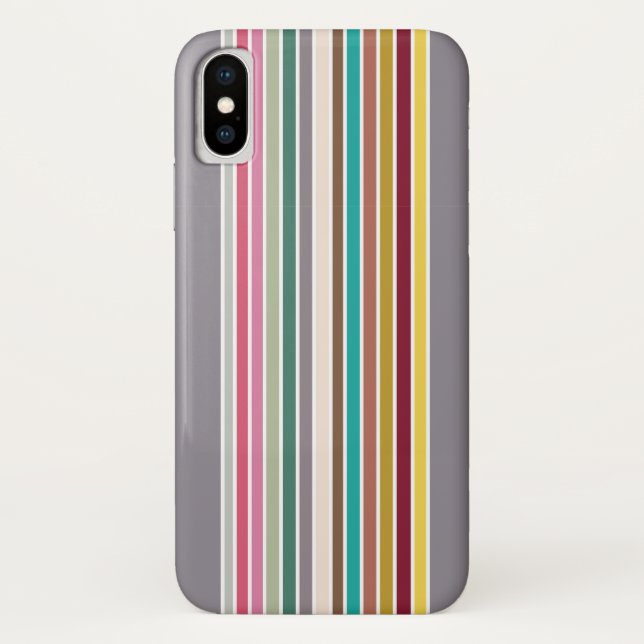 Retro Stripe Muster iPhone / iPad Case (Rückseite)