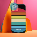 Retro Stripe Muster Regenbogen Vintager Sonnenunte Samsung Galaxy Hülle<br><div class="desc">Fügen Sie Ihren Namen zu diesem männlichen Design mit fett Streifen. Ein Retro-Design mit 70er inspiriert Schriftart und einem minimalen Muster. Alle Farben können geändert werden. Erstellen Sie Ihre eigenen und ändern Sie die Farben zu Ihrer bevorzugten Kombination.</div>