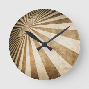Retro stripe pattern background runde wanduhr
