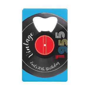 Retro Stripe Vinyl Record 1955 70e anniversaire