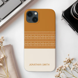 Retro Striped Pattern 70's Brown Color Case-Mate iPhone Hülle