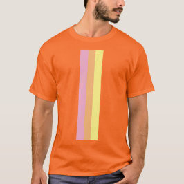 Retro Stripes Adult T - Shirt (Orange Multi)