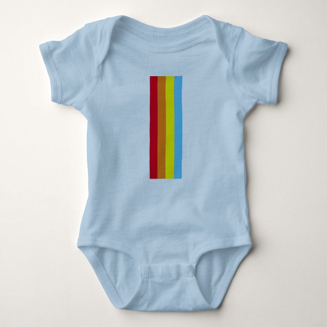 Retro Stripes Baby Bodysuit (Navy Blue Multi) Strampler (Vorderseite)