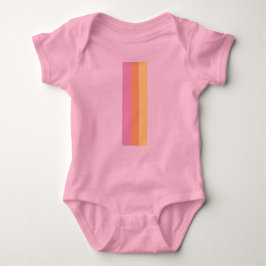 Retro Stripes Baby Bodysuit (Orange Multi) Baby Strampler