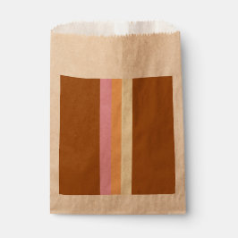 Retro Stripes Bevorzugungspatsche (Orange Multi) Geschenktütchen