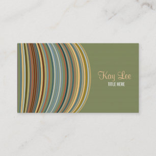 Retro Stripes Business Card Visitenkarte