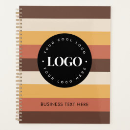 Retro Stripes Custom Business Logo & Text 60er 70e Planer