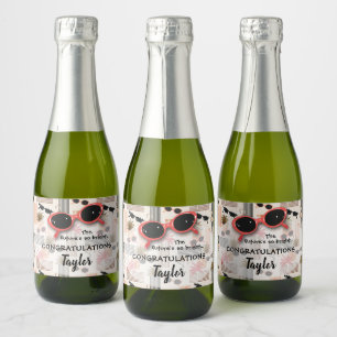 Retro Stripes Flamingos Palms Sonnenbrille Mini