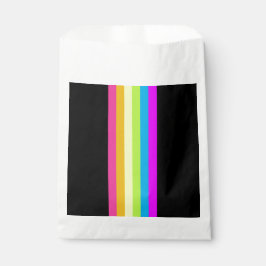Retro Stripes Fungenhaken (Black & Neon Multi) Geschenktütchen