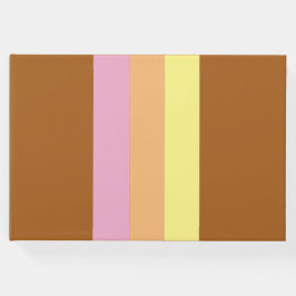 Retro Stripes Guest Book (Orange Multi) Gästebuch