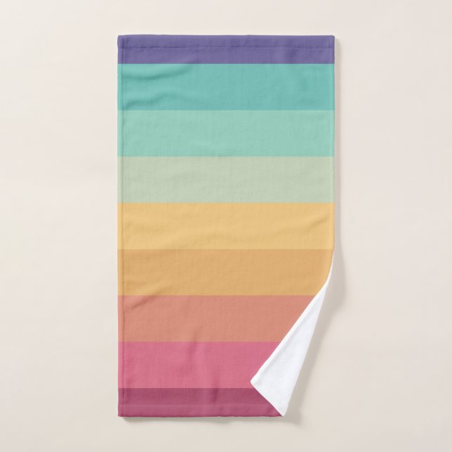 Retro Stripes Lignes élégantes les années 70 80s D (Serviette à main)