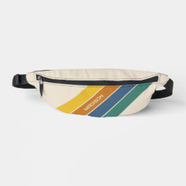 Retro Stripes Monogramm Bauchtasche
