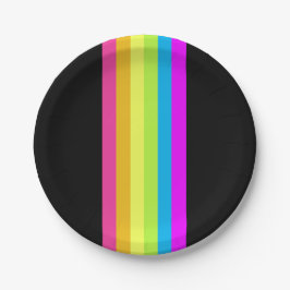 Retro Stripes Paper Teller (Black & Neon Multi)