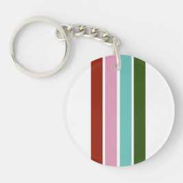 Retro Stripes Porte - clé (Noël des années 50)
