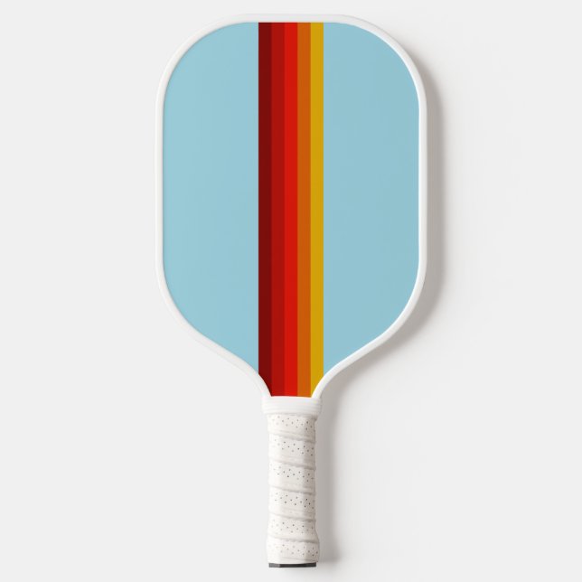 Retro Stripes Stilvolle Linien Stripter 70er 80er  Pickleball Schläger (Vorderseite)