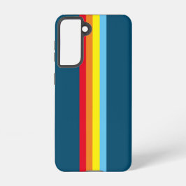Retro Stripes Telefongehäuse (Navy Blue Multi) Samsung Galaxy Hülle