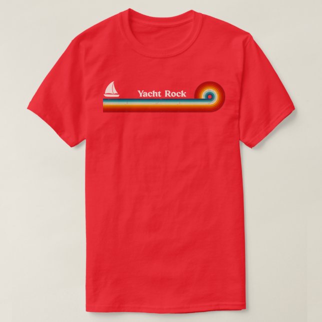 Retro Strips Yacht Rock Großes Design T-Shirt (Design vorne)